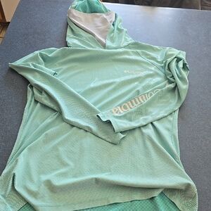 Columbia Women's Long Sleeve Hoodie - Light Purple and Light Green